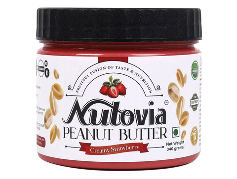 Strawberry peanut butter (creamy)- 340g, palm oil free, high protein